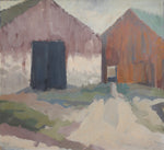 Vintage Mid Century Farm Painting Sweden