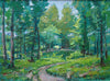 Original Mid Century Landscape Oil Painting from Sweden