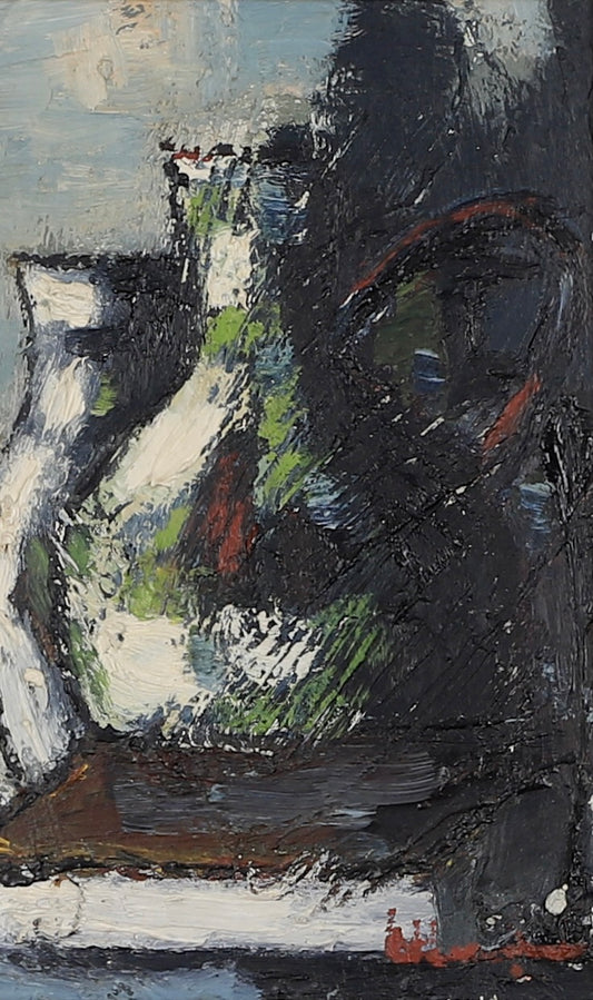 Mid Century Original Oil Painting From Sweden by K Christensen