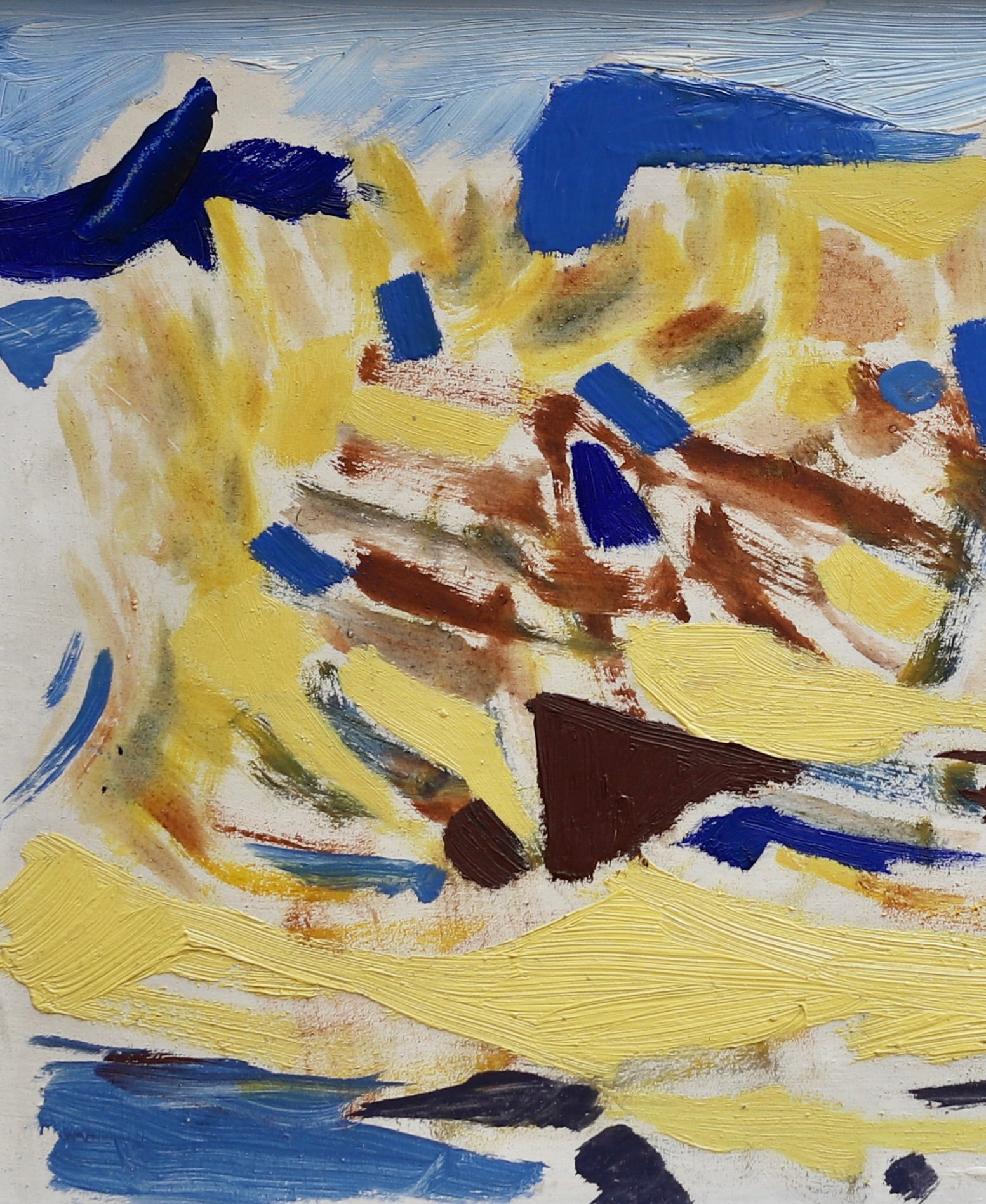 Mid Century Vintage Abstract Painting From Sweden