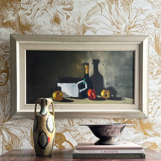 Vintage Art Room Original Kitchen Still Life Oil Painting Sweden