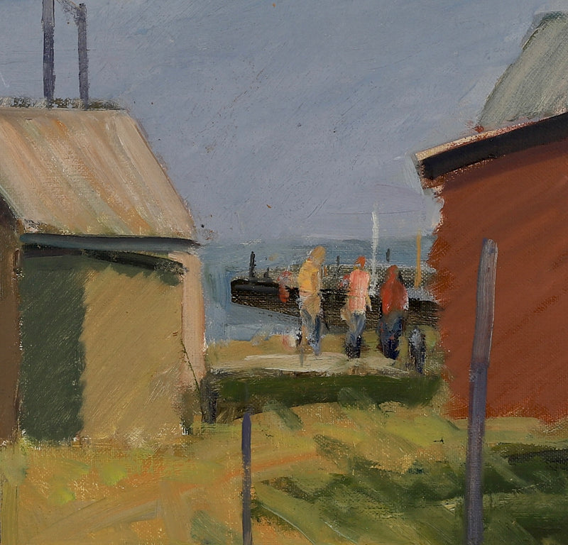 Vintage Coastal Painting by T Nilsson from Sweden