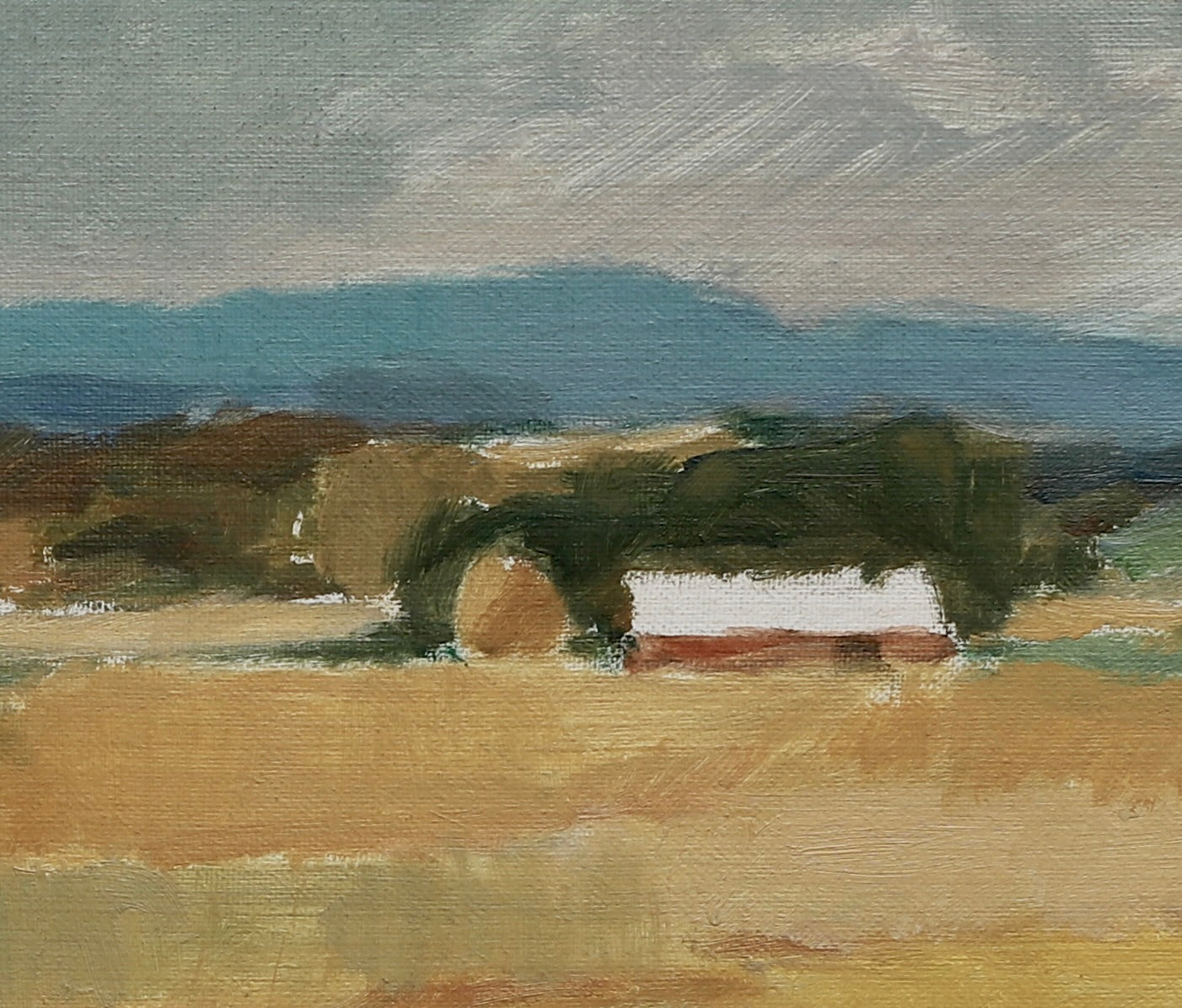 Original Vintage Farmhouse Oil Painting from Sweden