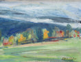 Load image into Gallery viewer, Vintage Art Room Original Landscape Oil Painting from Sweden
