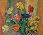 Vintage Oil Painting Floral Still Life From Sweden 1949