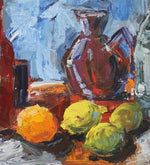 Mid Century Original Still Life Oil Painting From Sweden