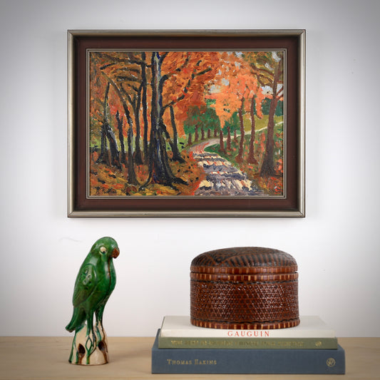 Vintage Art Room Landscape Oil Painting From Sweden