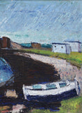 Load image into Gallery viewer, Mid Century Art Coastal Oil Painting from Sweden 1947
