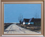 Original Vintage Mid Century Farmhouse Oil Painting Sweden