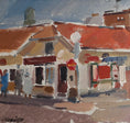 Load image into Gallery viewer, Mid Century Original Cityscape Oil Painting Sweden 1970
