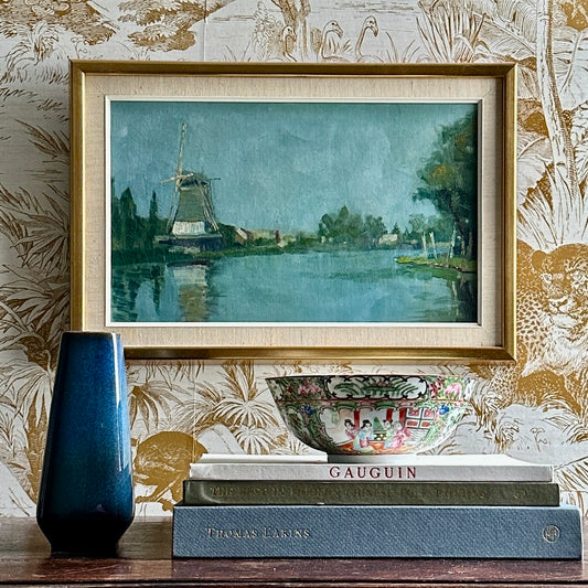 Mid Century Original Landscape Oil Painting From Sweden