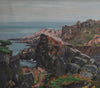 Vintage Art Coastal Oil Painting by from Sweden from 1935