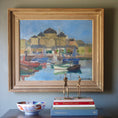 Load image into Gallery viewer, Large Mid Century Original Oil Painting From Sweden By H Cardell 1950
