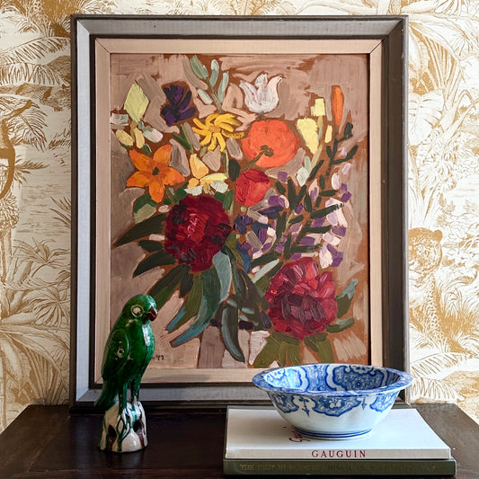 Vintage Art Still Life Original Oil Painting From Sweden R Bohl
