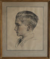 Vintage Boy's Portrait Drawing From Sweden