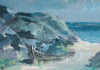 Vintage Original Coastal Oil Painting From Sweden