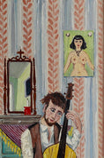Load image into Gallery viewer, Vintage Figurative Oil Painting of a Musician from Sweden
