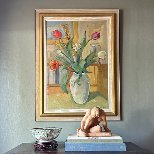 Mid Century Original Oil Painting From Sweden by G Berlin