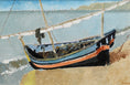 Load image into Gallery viewer, Original Coastal Oil Painting Vintage Mid Century From Sweden
