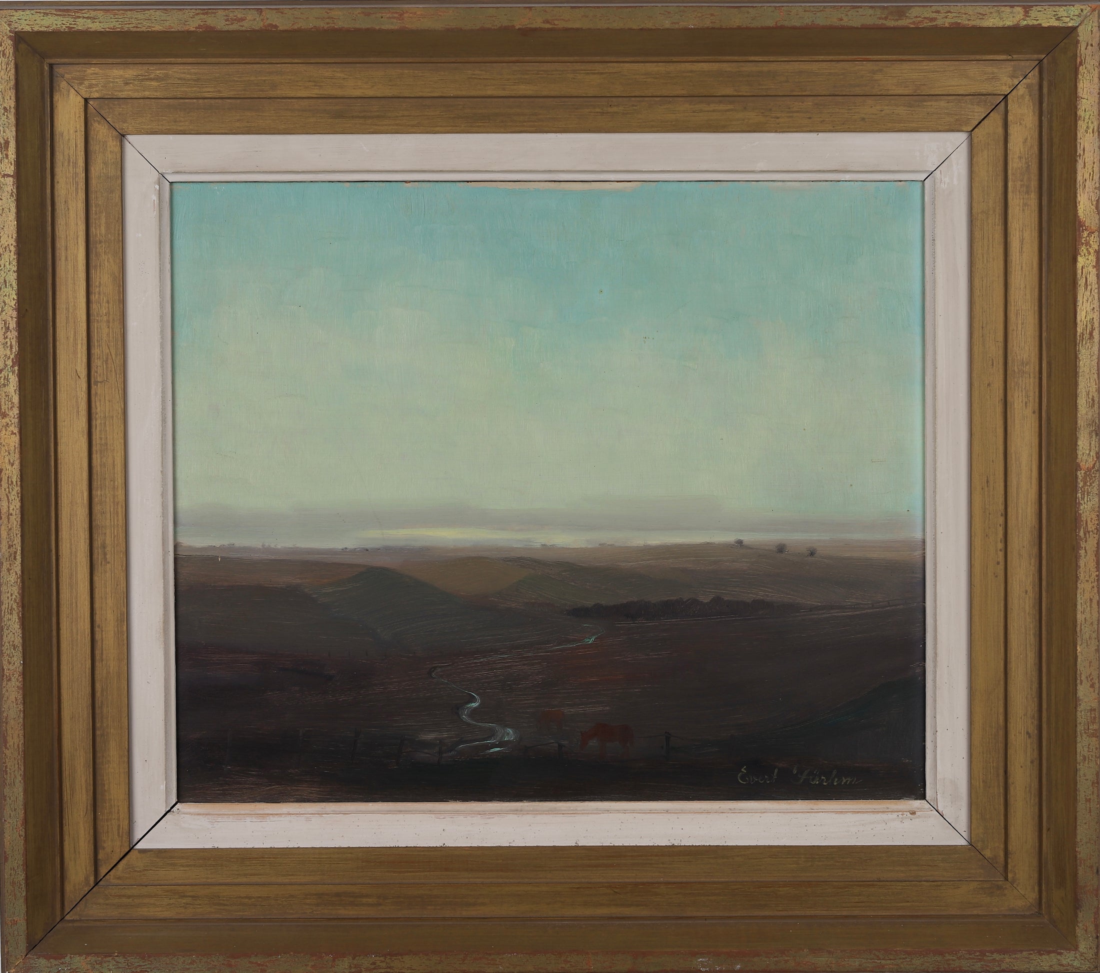 Mid Century Original Landscape Oil Painting from Sweden