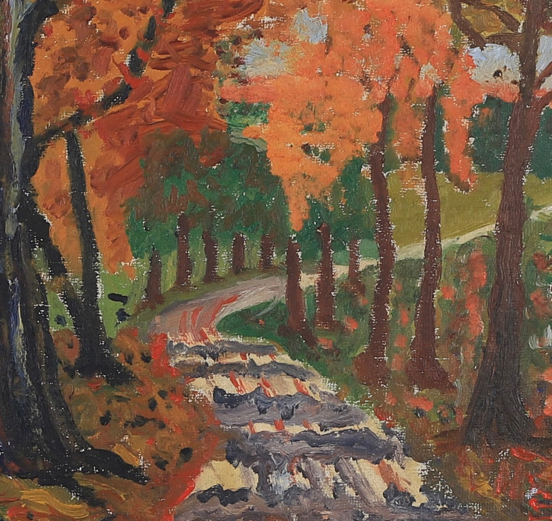 Vintage Art Room Landscape Oil Painting From Sweden
