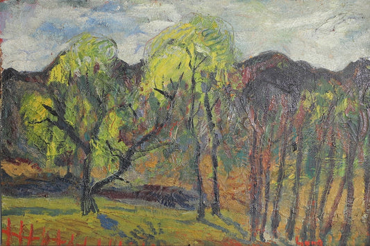 Vintage Original Landscape Oil Painting By Ljung Sweden