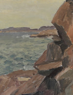 Vintage Art Room Coastal Painting from Sweden