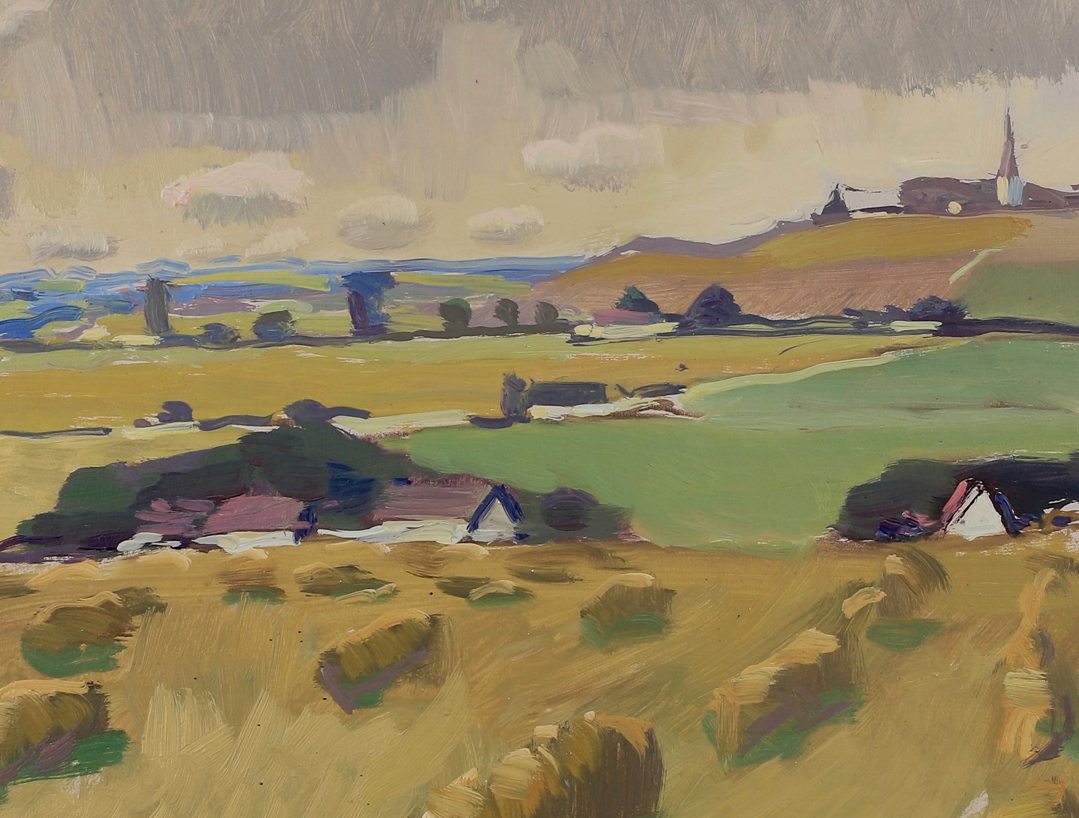 Mid Century Vintage Oil Painting From Sweden by Hamborn