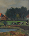 Mid Century Oil Painting From Sweden by G Isaksson