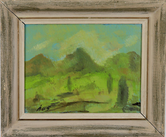 Vintage Art Room Landscape Oil Painting From Sweden