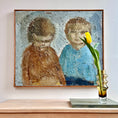 Load image into Gallery viewer, Vintage Children's Portrait Oil Painting From Sweden
