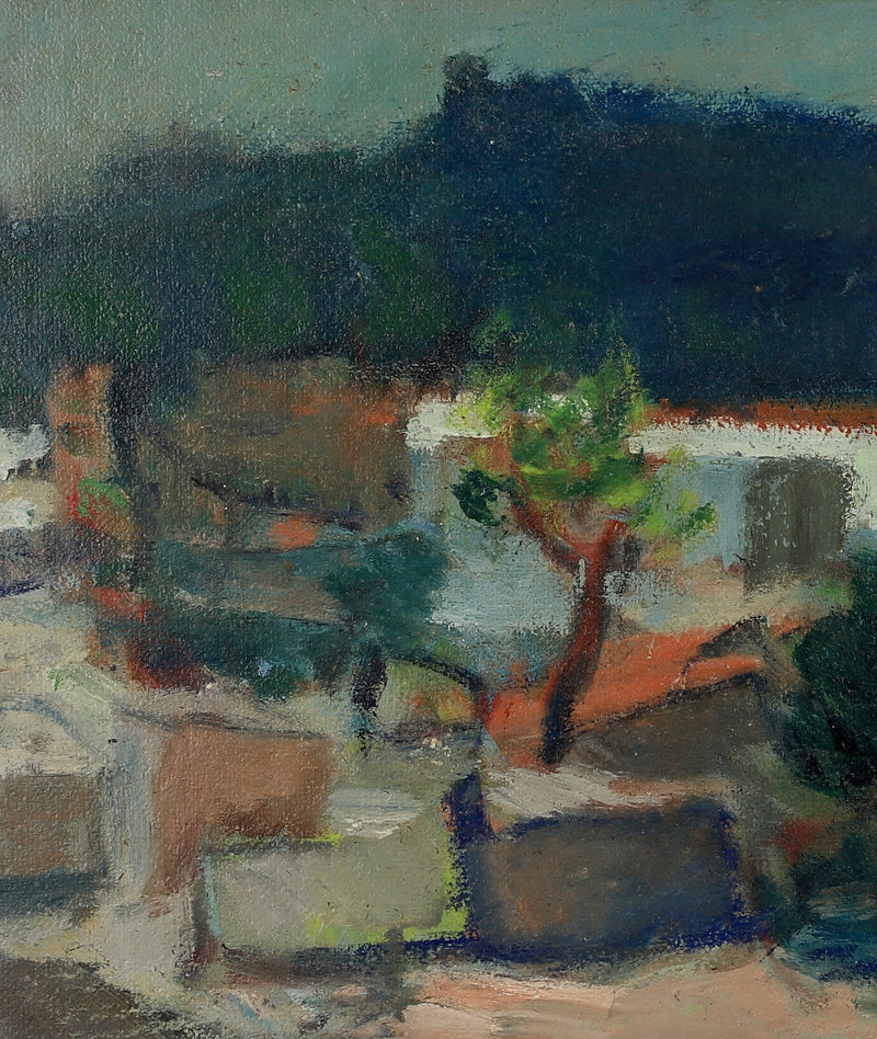 Mid Century Oil Painting From Sweden by G Isaksson