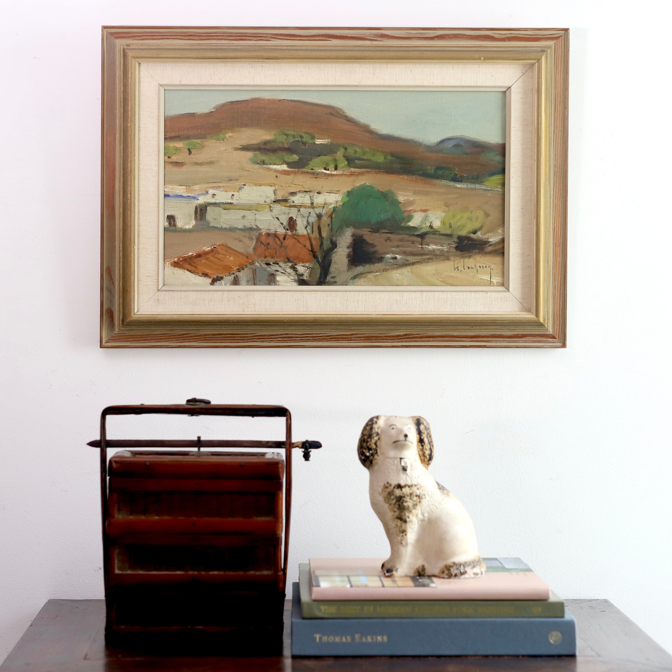 RESERVED Mid Century Oil Painting From Sweden by G Isaksson
