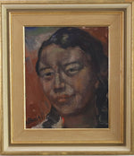 Vintage Woman's Portrait Oil Painting From Sweden