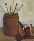 Load image into Gallery viewer, Swedish Vintage Art Still Life Oil Painting by H Larsson
