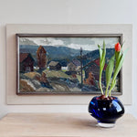 Vintage Art Room Original Oil Painting from Sweden