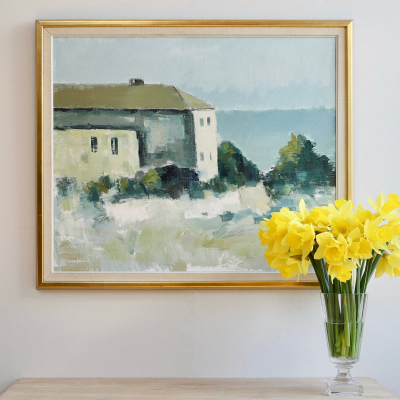 Vintage Mid Century Oil Painting By Willford Sweden