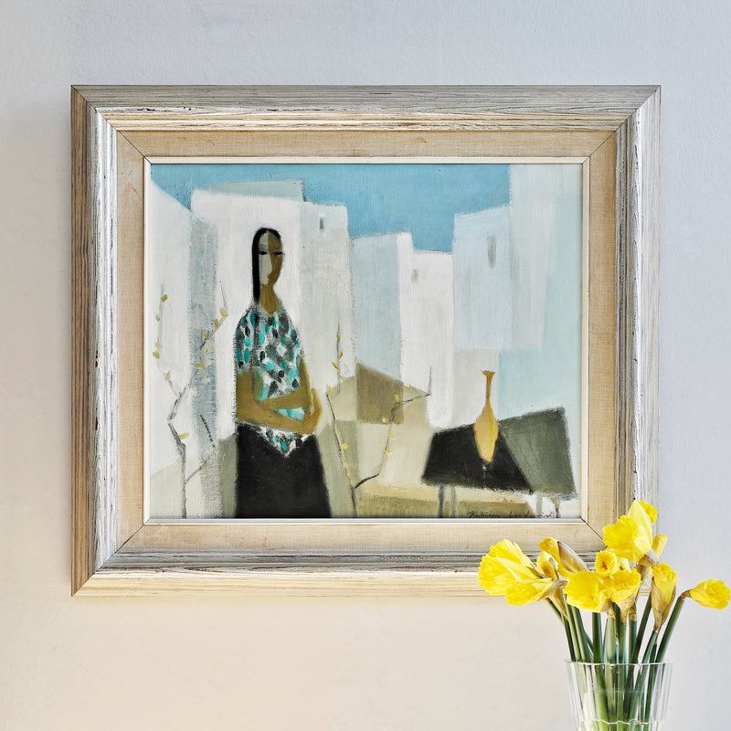 Original Vintage Figurative Oil Painting From Sweden by F Lundqvist