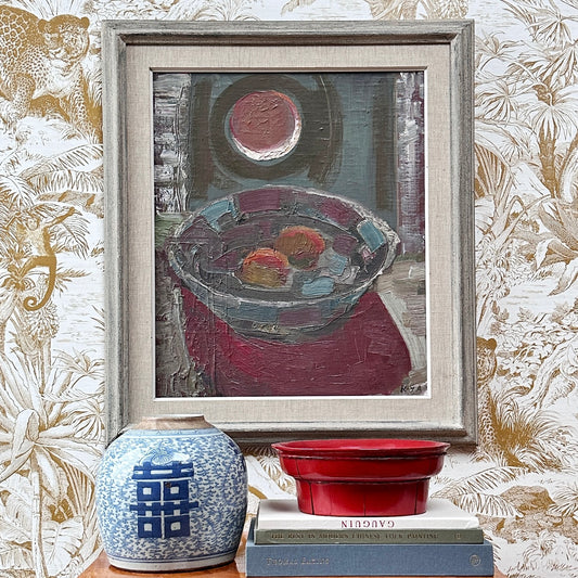 Original Vintage Still Life Oil Painting from Sweden
