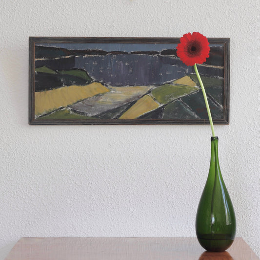 Vintage Coastal Oil Painting From Sweden 1957