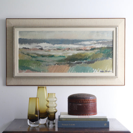 Vintage Art Original Landscape Oil Painting From Sweden H Cardell