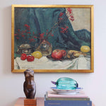 Original Vintage Still Life Oil Painting from Sweden