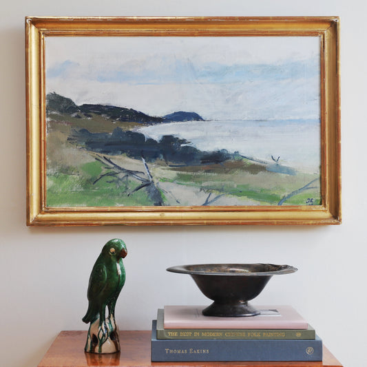 Mid Century Original Coastal Oil Painting Sweden