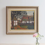 Original Vintage Farmhouse Oil Painting from Sweden