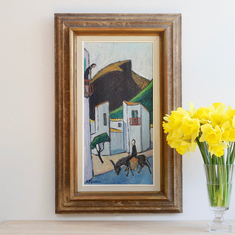 Vintage Art Original Oil Painting From Sweden by S Kjellin
