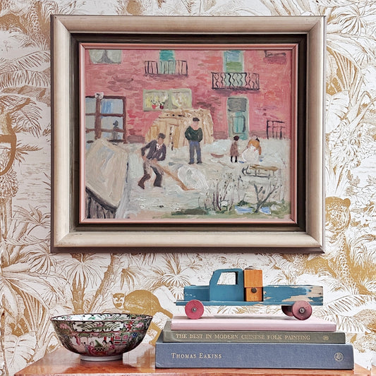 Mid Century Original Painting By G Karlmark Sweden