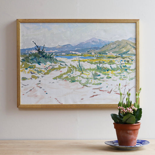 Mid Century Vintage Original Landscape Oil Painting From Sweden
