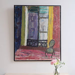 Vintage Art Room Original interior Oil Painting Sweden 1947