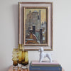 Vintage Mid Century Cityscape Oil Painting By L Janis Sweden