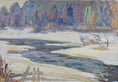 Load image into Gallery viewer, Mid Century Vintage Winterscape From Sweden by O Axelsson
